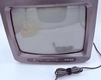Emerson TC1375A 13” CRT Color TV Vintage Gaming Tested Works No Remote