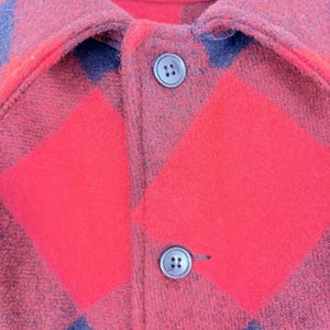 Vintage Filson 1970s Mackinaw Red Buffalo Plaid Wool Jacket Size 42 Mens USA image 4