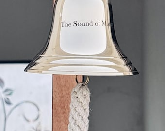 Personalized Engraved Brass Bell - Custom Antique Bell for - Engraved School Wall Hanging Bell Indoor - Brass Nautical Bell for Home Decor