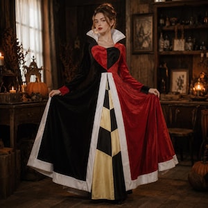 alice in wonderland red and black dress Hot topic Disney Alice In Wonderland Queen Of Hearts Dress Medium Black Red