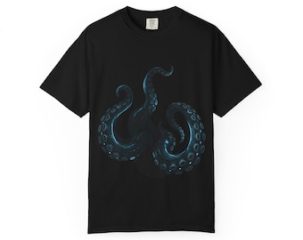 Maglietta "Abbraccio Abissale - Calamaro Gigante" / Abbigliamento horror fantascientifico oceanico