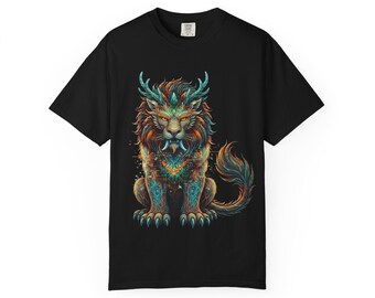 Maglietta Haetae Moral Core AI / Abbigliamento fantasy etico ispirato alla mitologia coreana