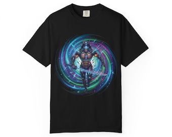T-shirt Phase Shift Ronin, maglietta Cyber Samurai Sci-Fi, collezione CONTINUUM