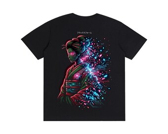 T-shirt Cyber Geisha / Abbigliamento streetwear fantascientifico giapponese futuristico