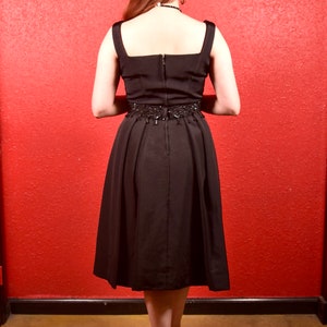 1950s 60s Pat Copeland Two Piece Faille Black Dress and Bolero image 3