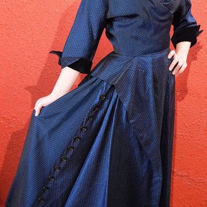 1940s New Look Taffeta Dress image 9