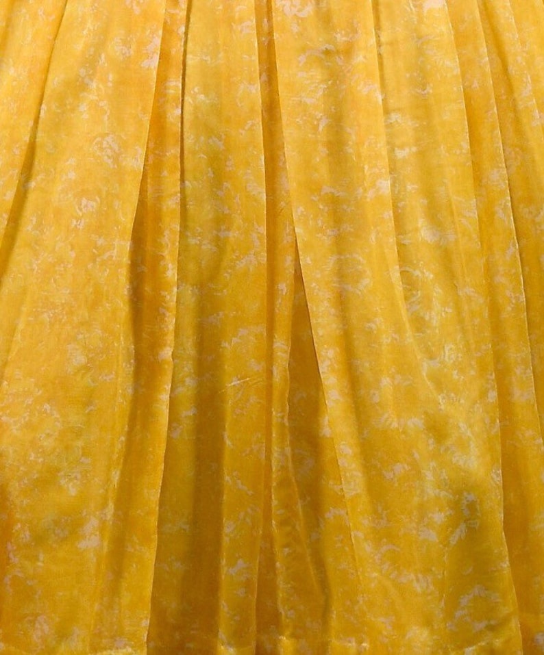 1950s Yellow Chiffon Two Pice Dress & Jacket Ensemble image 10