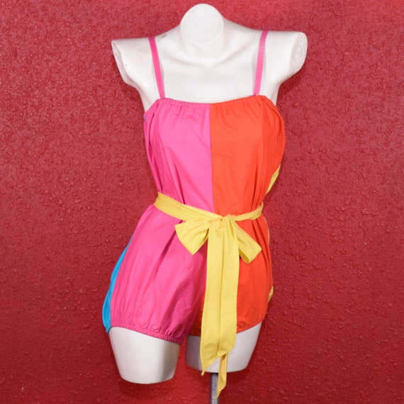 1950s Cole of California Swimsuit Multi Color Bloc