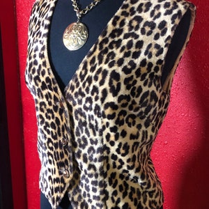 1960s Leopard Print Faux Fur Vest image 6
