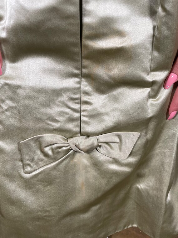 1950s Suzy Perette Sage Green Shantung Dress - image 10