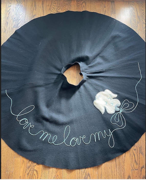 1950s Felt Circle Skirt Novelty Love my Dog
