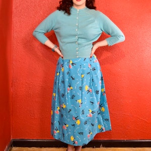 1950s Large Rock and Roll Novelty Print Skirt image 2