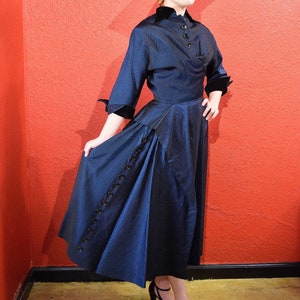 1940s New Look Taffeta Dress image 4