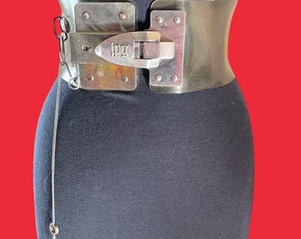 1980s Jean Paul Gaultier Belt Lock and Key Designer Vintage