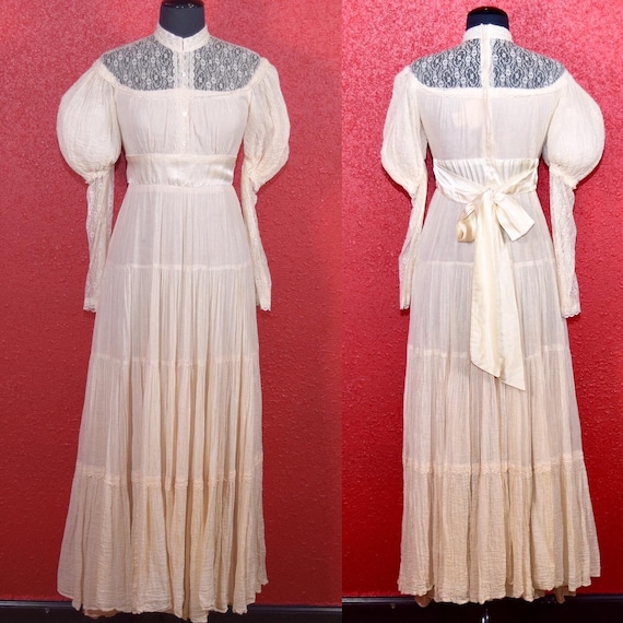 1970s Gunne Sax Prairie Maxi Dress Jessica McClint