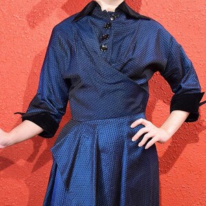 1940s New Look Taffeta Dress image 2