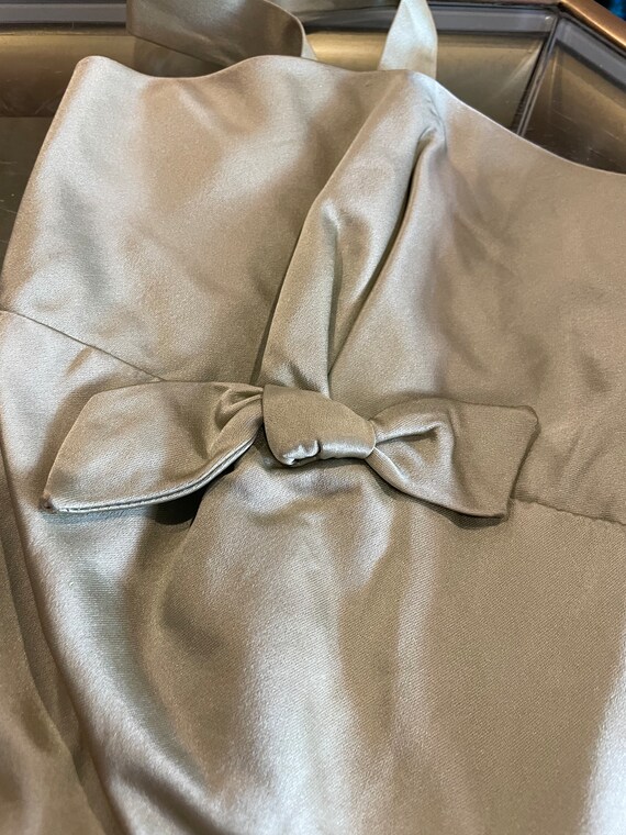 1950s Suzy Perette Sage Green Shantung Dress - image 3