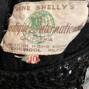 1960s Gene Shelly Black Sequin Pants image 8