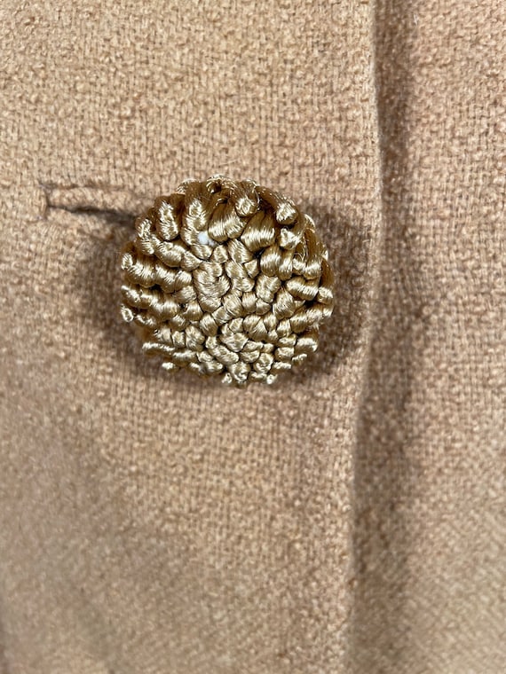 1960s Lilli Ann Wool Suit Woven Large Buttons Des… - image 9