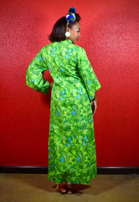 1960s Hawaiian Cotton Pake Muu Dress - Etsy