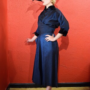 1940s New Look Taffeta Dress image 7