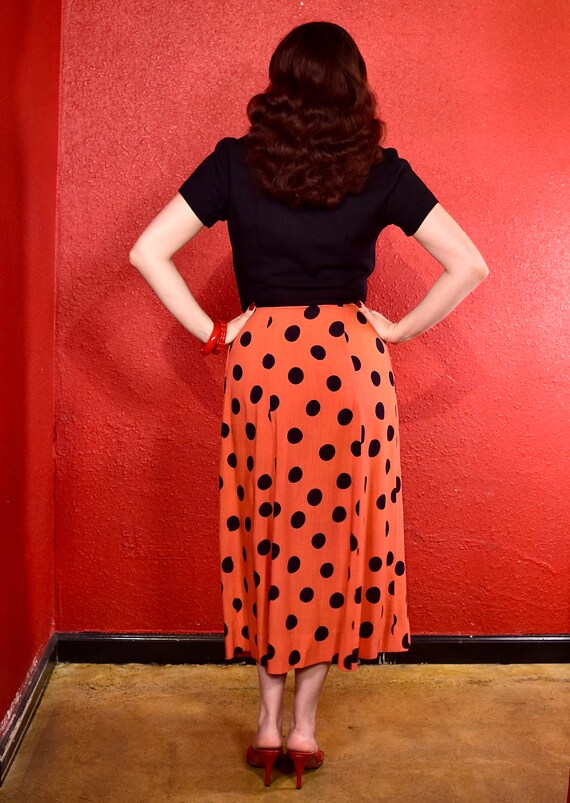 1940s Peck and Peck Polka Dot Dress - image 5