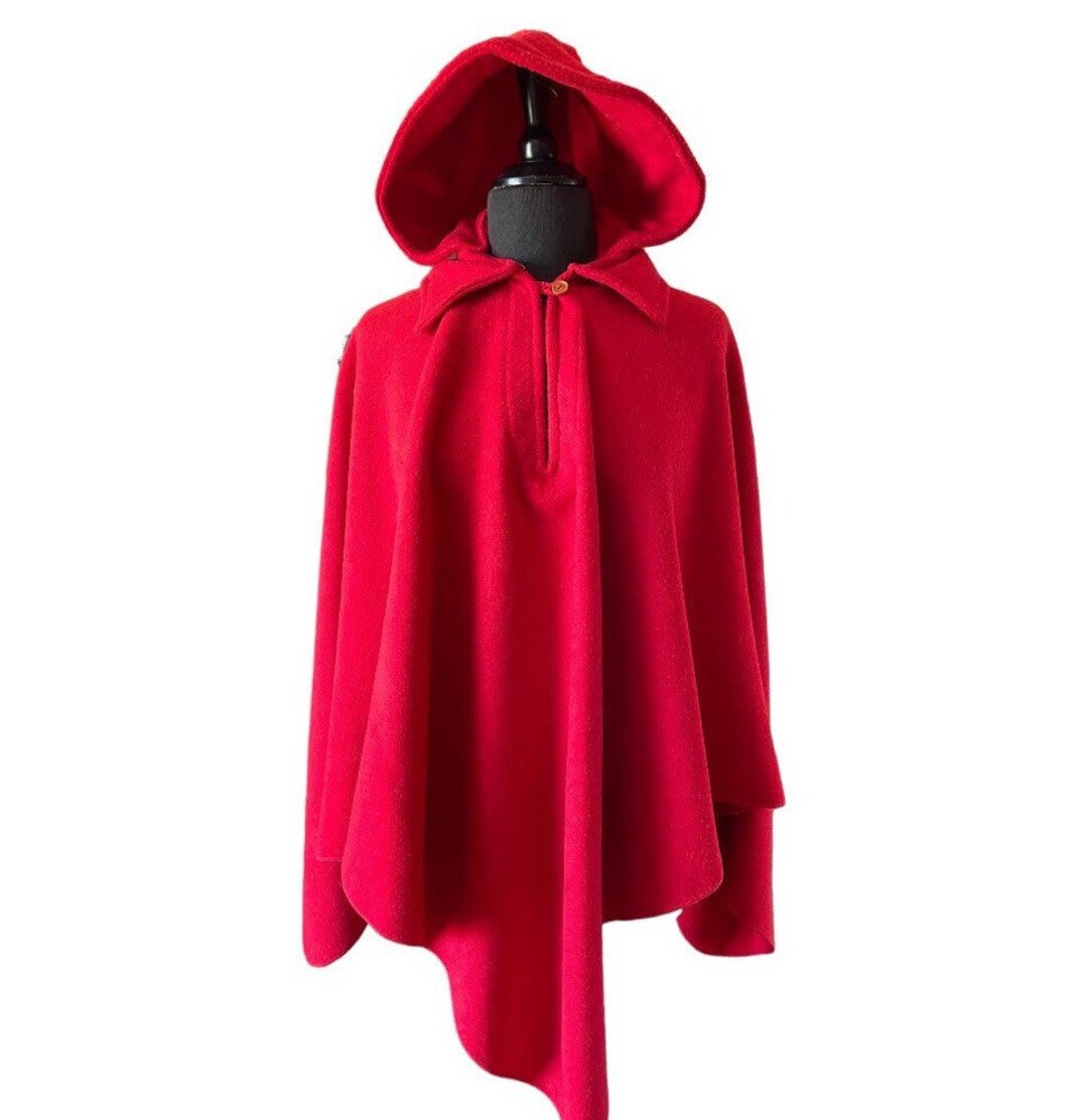 1960s Avianca Airlines Hooded Cape Airline Uniform Red Ruana - Etsy