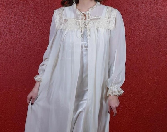 1930s Peignoir Lingerie Set Wedding Night Negligee - image 8