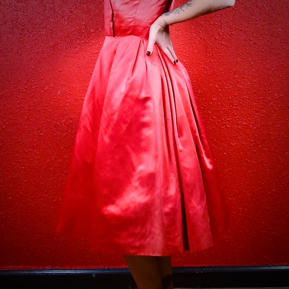 1950s Christian Dior London Couture Magenta Dress - image 8