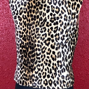 1960s Leopard Print Faux Fur Vest image 2