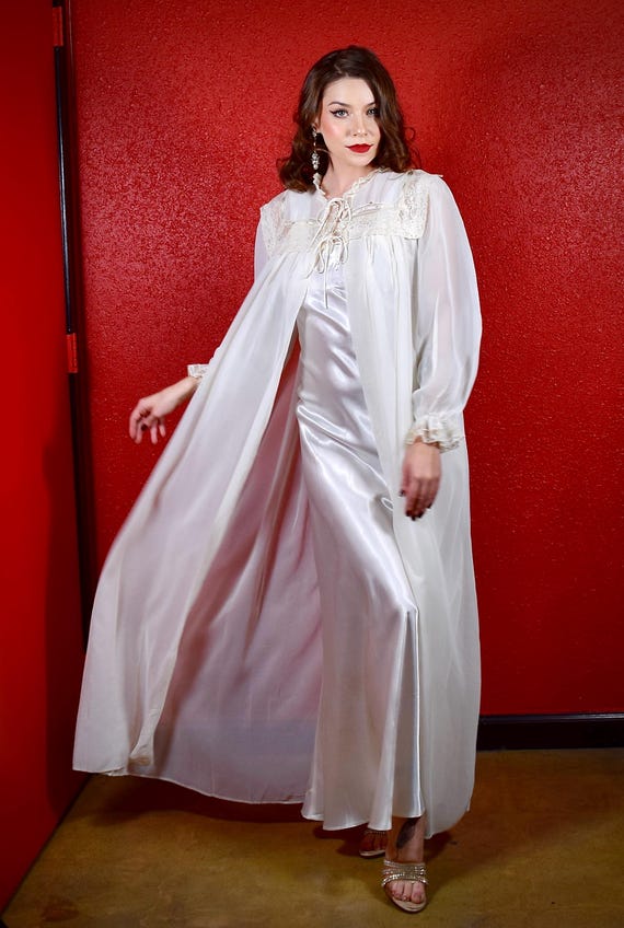 1930s Peignoir Lingerie Set Wedding Night Negligee - image 7