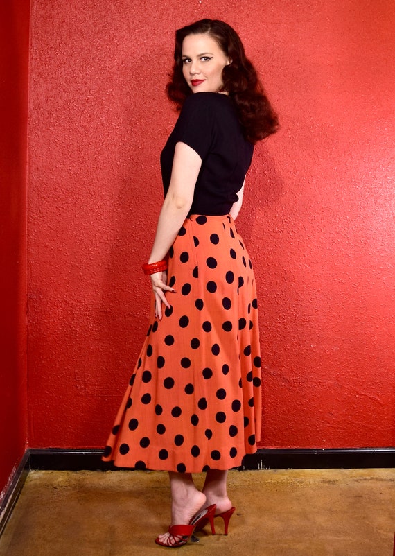 1940s Peck and Peck Polka Dot Dress - image 4