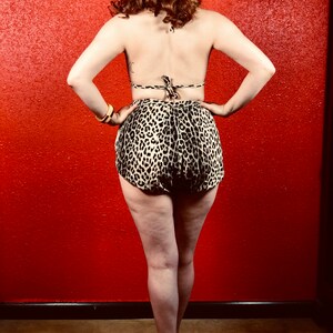 1950s 60s Leopard Print Bikini Costume Playsuit image 5