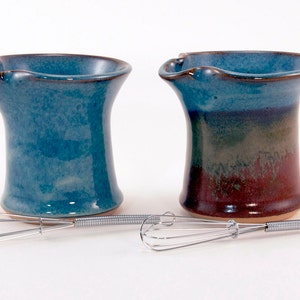 Single Server with Whisk/ Salad Dressing pourer/Gravy/Sauce pourer /Egg mixer/ Kitchen Untensil/ Ceramic/Stoneware Pottery / Made in Maine