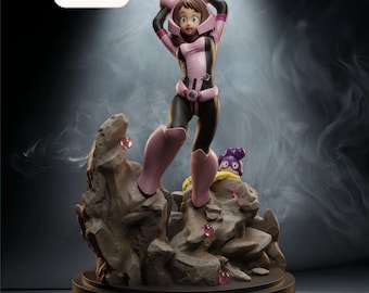 Uraraka Gravity STL File – Anime Hero Figurine – Instant Download