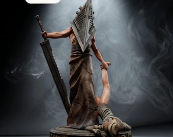 Pyramid Head Fallen STL File – Game Horror Collectible Statue – Instant Download