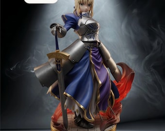Artoria Pendragon Sovereign STL File – Anime Knight Statue – Instant Download