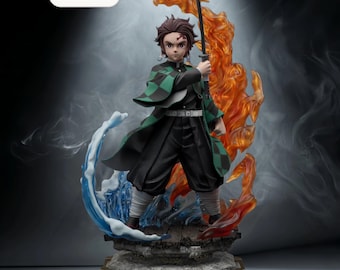 Tanjiro Ascension STL File – Anime Warrior Figurine – Instant Download