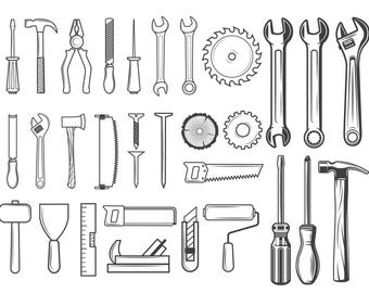 Tool SVG Bundle, Hand Tools, Construction, Workshop, Carpenter, Cricut Cut File (Digital Download)