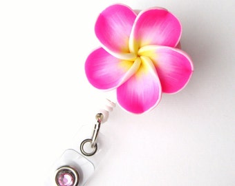 Pretty Name Badge Clips Nurse Gifts Flower Badge Reels Turquoise Flower Designer ID Reel BadgeBlooms ID Badge Holder