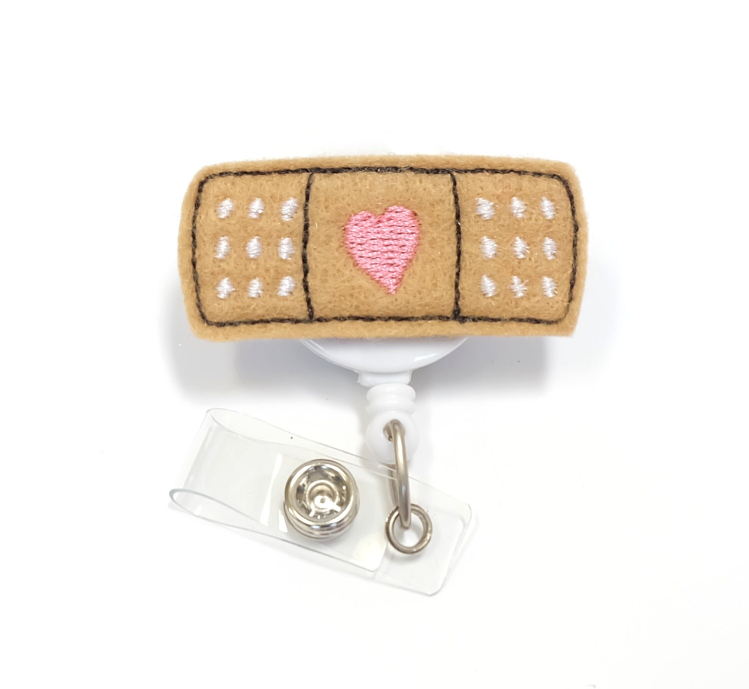 Bandage Heart - Name Badge Holder - Cute Nurse Badge Reels - Retracta…