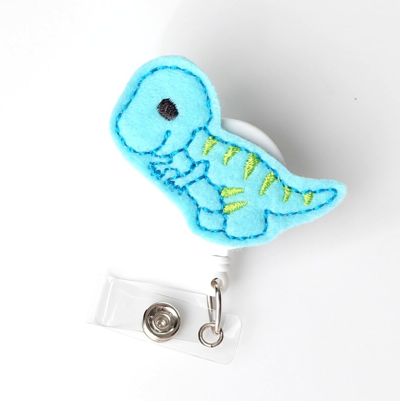 Terry T Rex Felt Badge Holder Cute Badge Reel | Etsy