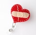 Healing Heart - Name Badge Holder - Cardiac Nurse Badge Reels - Retractable ID Badge Holder - Felt Badge Reel - Peds RN Badge - BadgeBlooms 