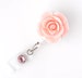 Full Bloom Rose - Retractable ID Badge Holder - Flower Badge Reel - Designer ID Reel - RN Gift - Pretty Name Badge Clip - BadgeBloom 