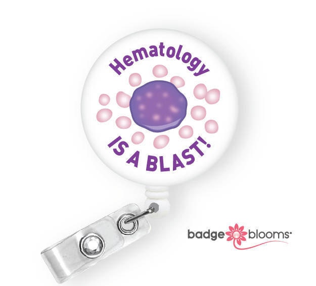 Hematology Is A Blast Lab Tech ID Badge Retractable ID Etsy