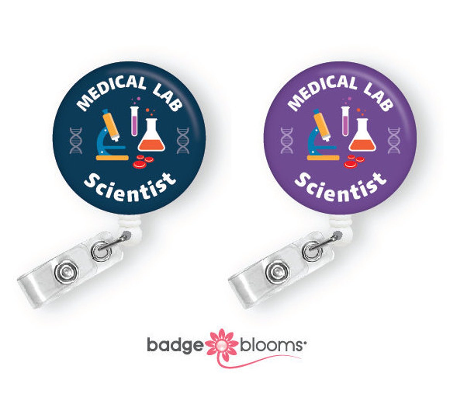 Medical Lab Scientist Gift MLS Badge Clips Medical Lab Etsy