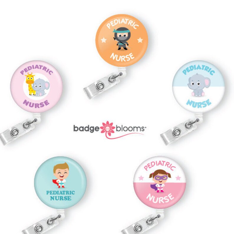 Pediatric Nurse Badge Holders Cute Badge Reels Etsy