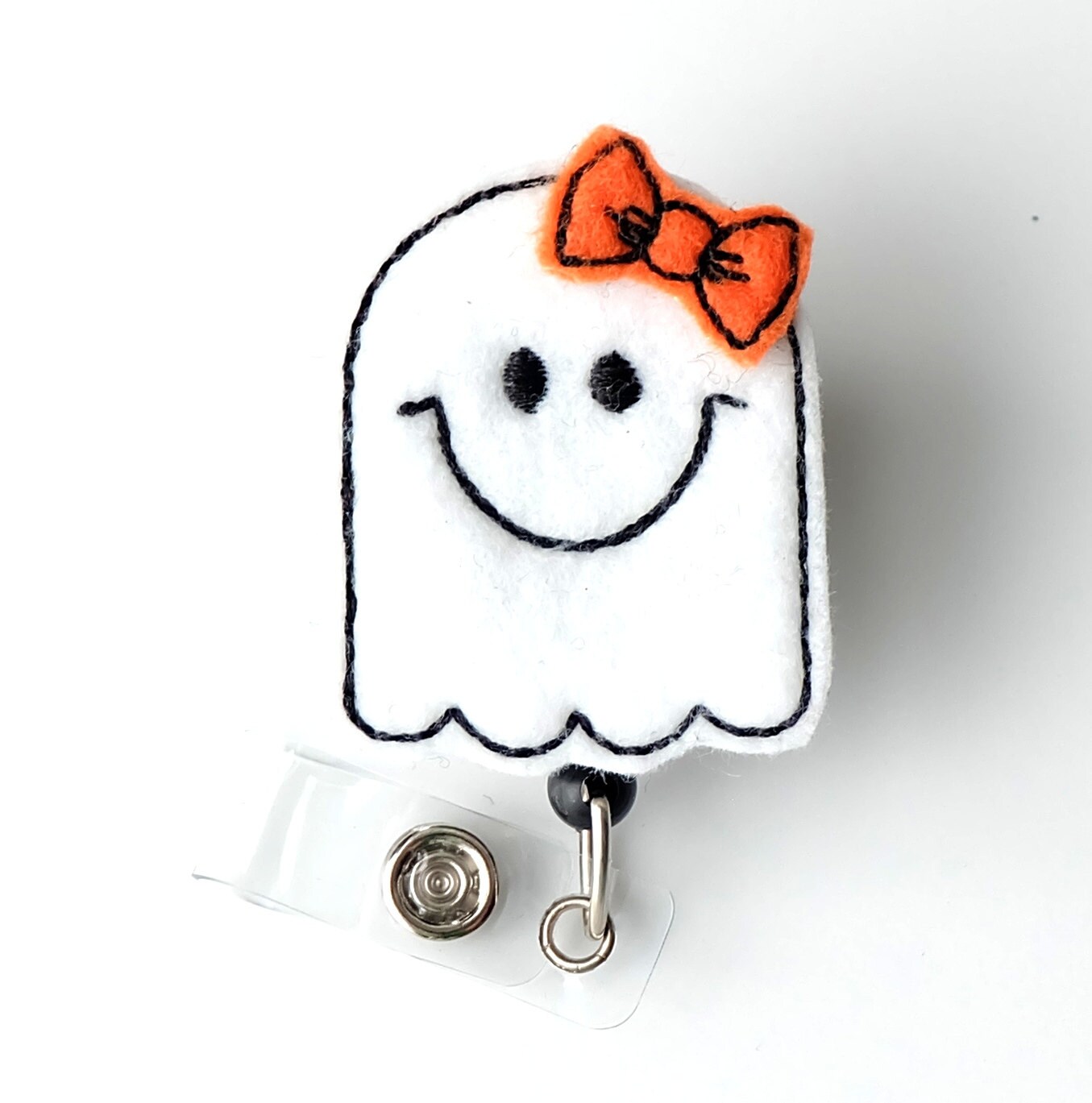 Friendly Ghost Halloween Badge Holders Cute Badge Reels | Etsy