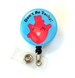 Haley Heart - Cardiac Nurse Badge Pull - Cute Badge Reels - CVU Retractable ID Badge Holder - Nurse Humor - Telemetry Nurse - BadgeBlooms 