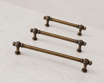Kastgreep van verouderd messing, vintage ladestijl 64 96 128 192 mm
